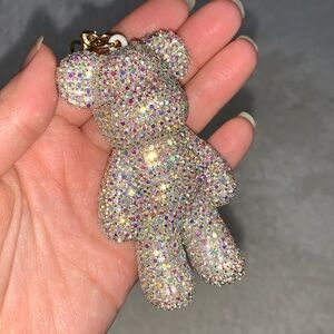 Bling / Rhinestone Teddy Bear Bag Charm / Keychain